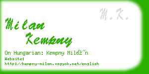 milan kempny business card